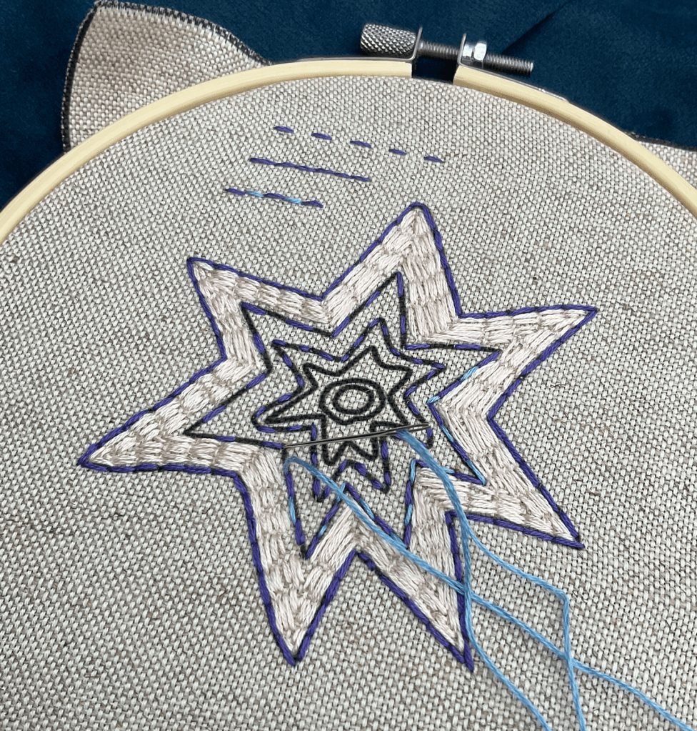 Learn the best stitch to start embroidery for beginners with a yelling tree press embroidery kit