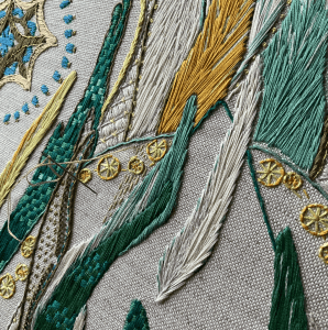 Learn next level embroidery starting from scratch with art and astronomy inspired embroidery kits