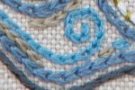 Worked example of embroidery stitches - chain stitch