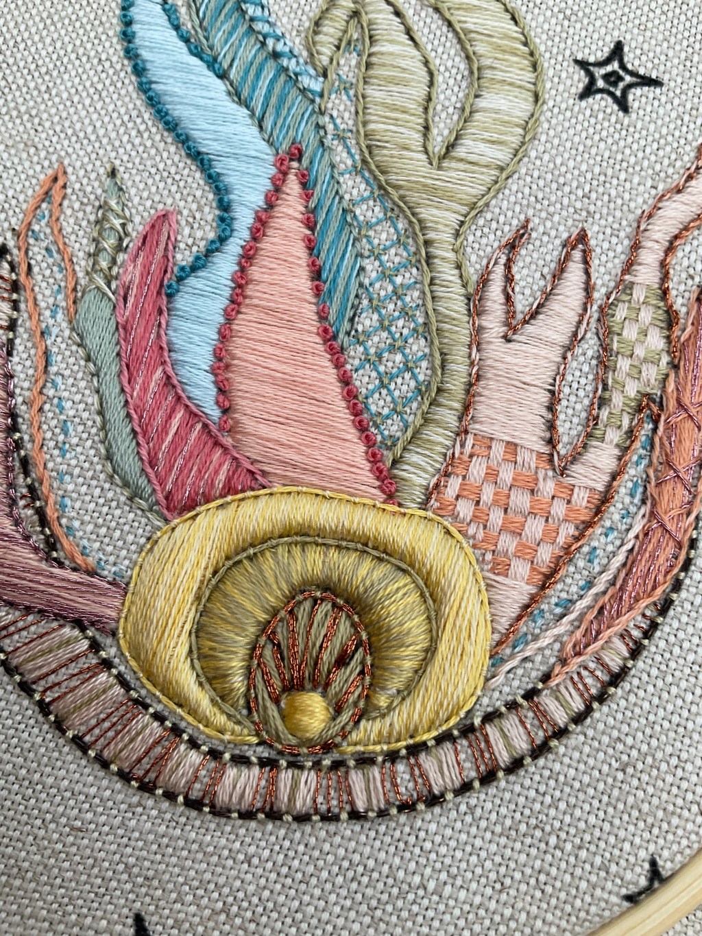 Create a unique space inspired embroidery with the new Comet kit